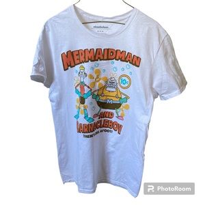 SpongeBobs Mermaidman & Barnacleboy Vintage Style T-Shirt